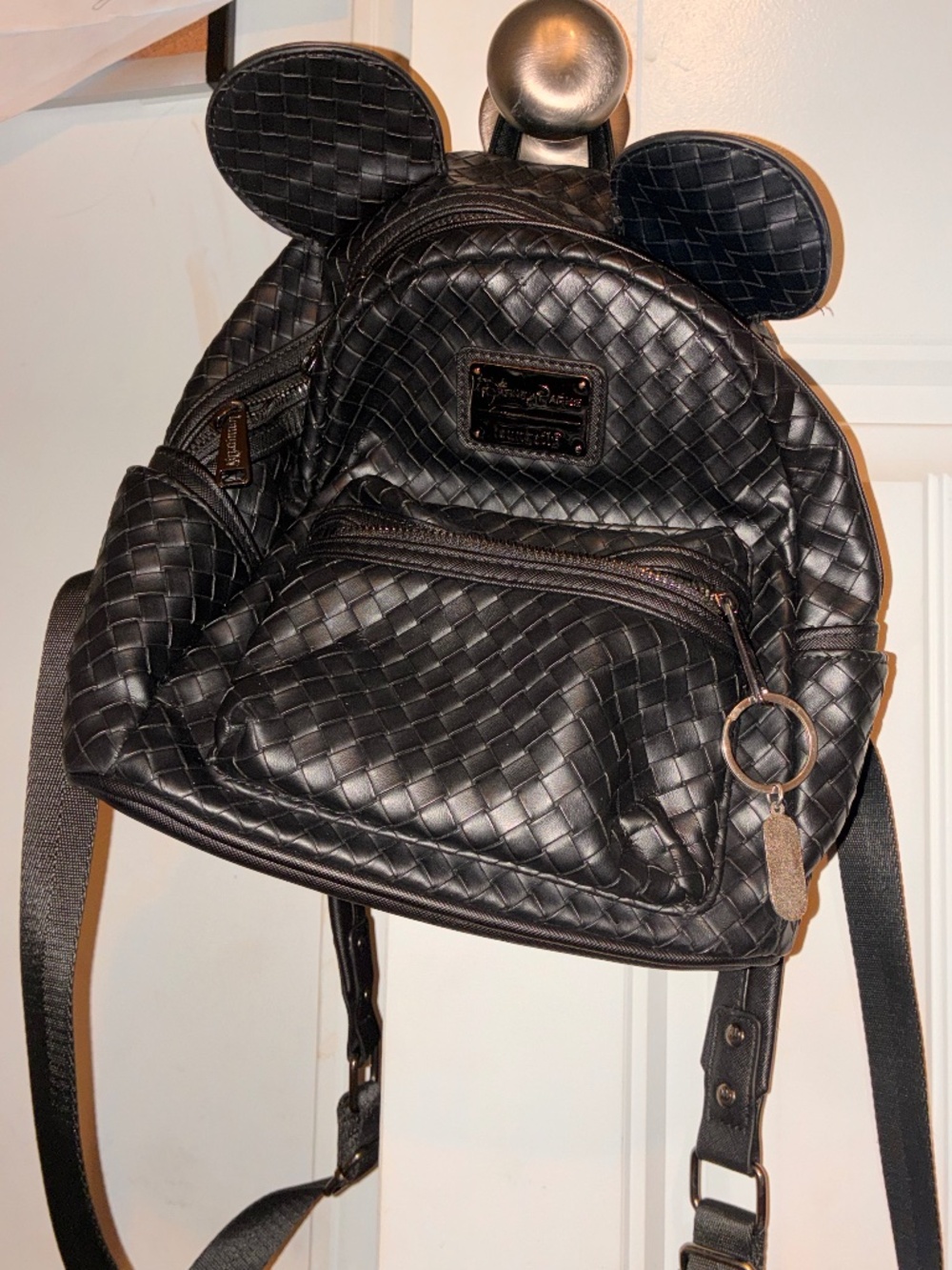Loungefly Disney Mickey Mouse Black Checkered Figural Mini Backpack